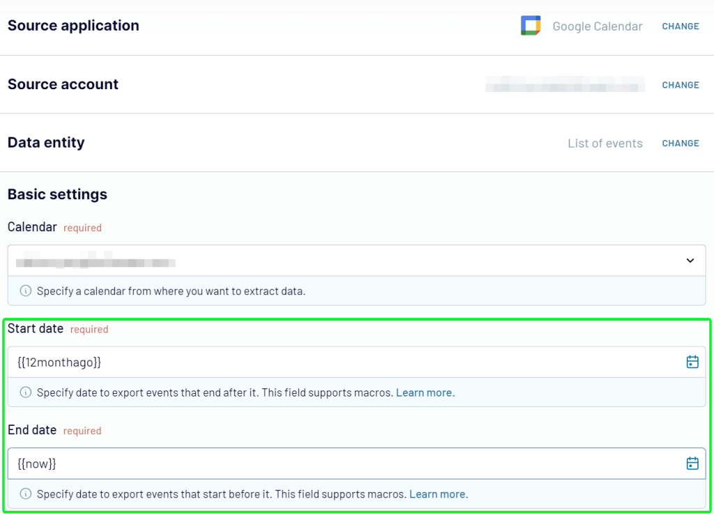 2.2 google calendar dashboard setup