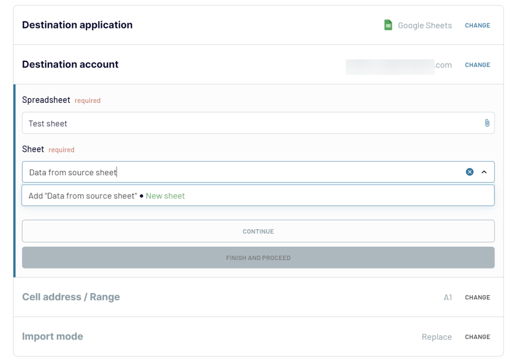 3.step3 manage data linking google sheets