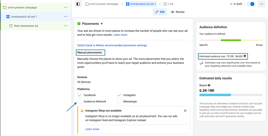 5 facebook ad placements