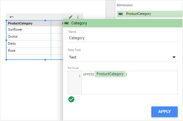Figure 3.2.3. Entering a formula in a new field