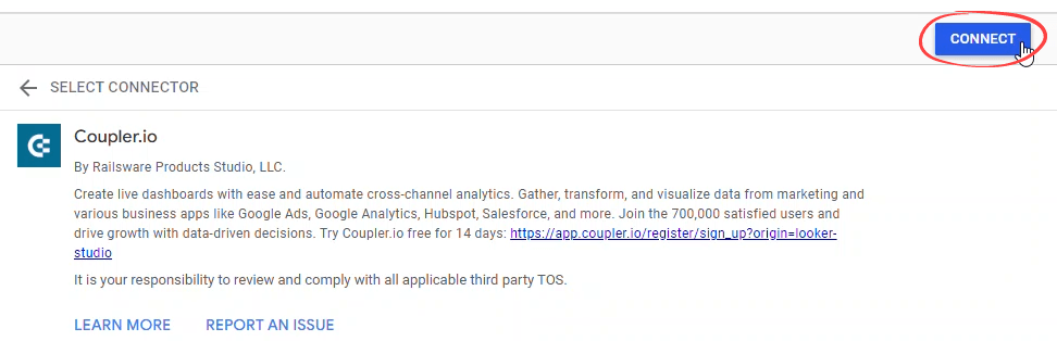 Figure 3.3.3.1. The connect button