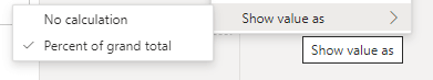 13 show value as percent
