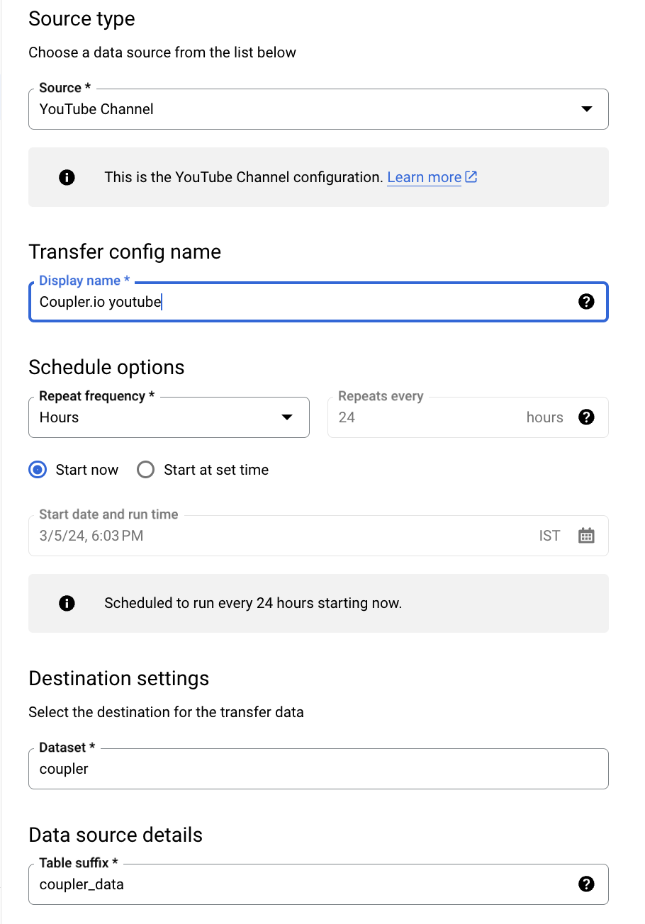 17 configuración de bigquery