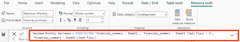 18 maximum monthly decrease