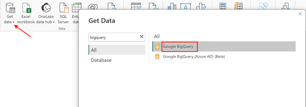 21 select bigquery powebi
