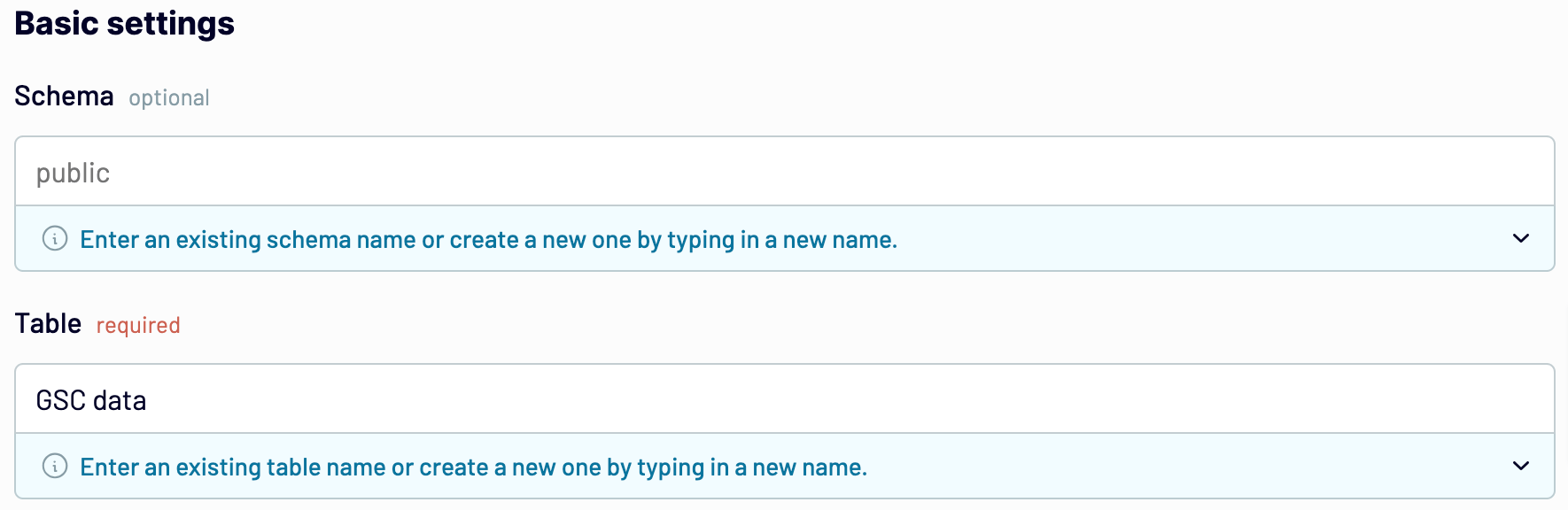 3 basic settings