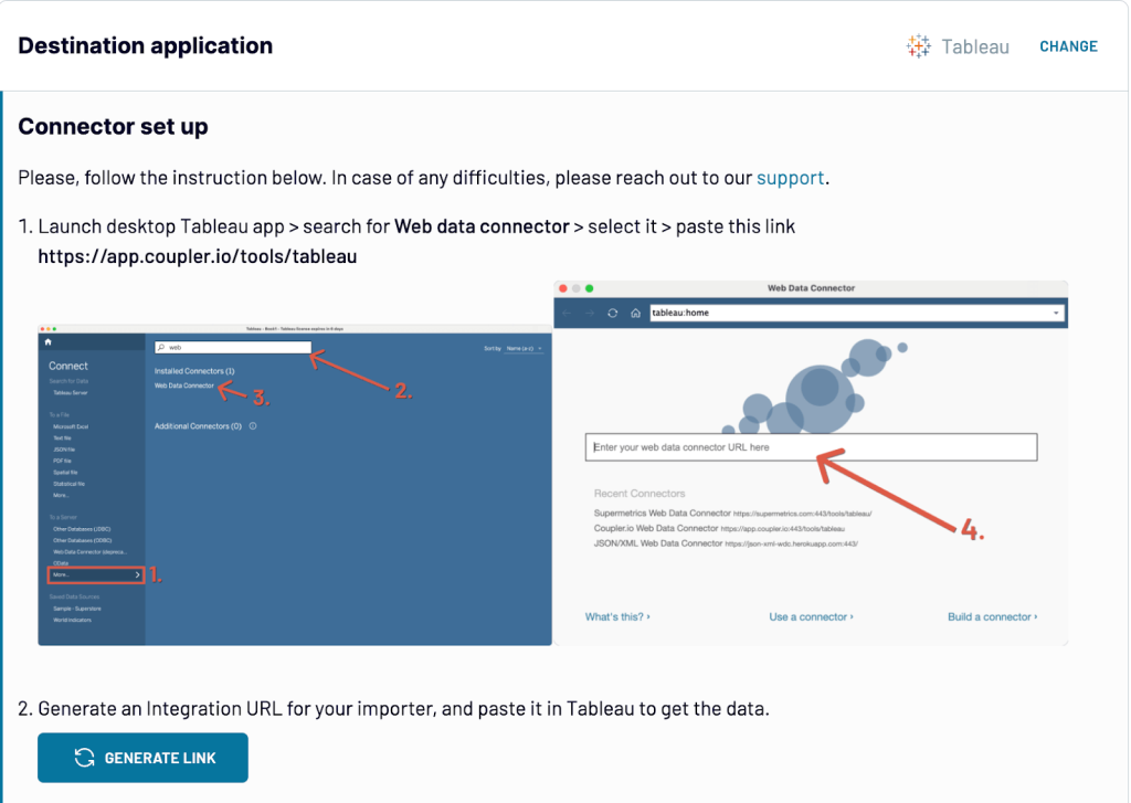 3 destination tableau settings