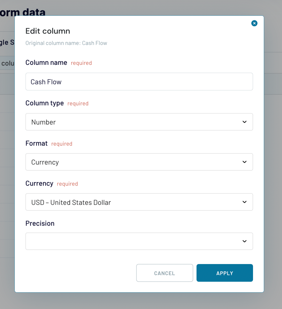 4 edit column