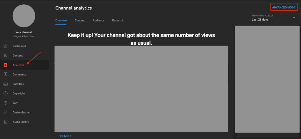 4 yt analytics