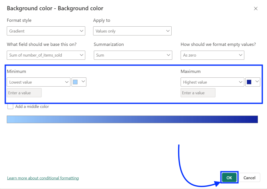 6 choose color scale