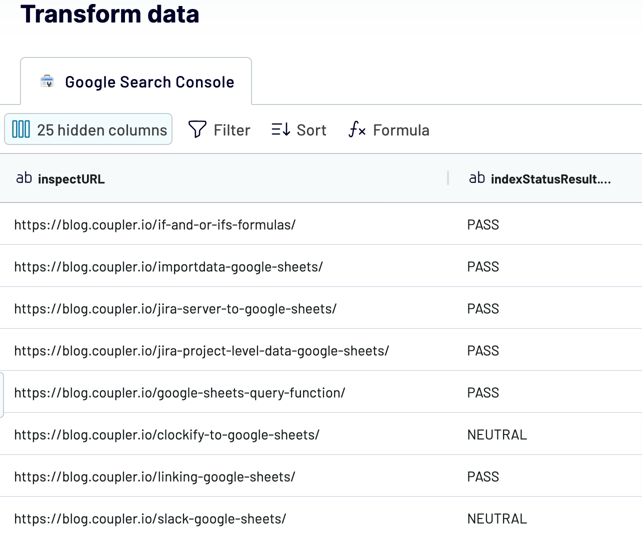 7.1 transform data