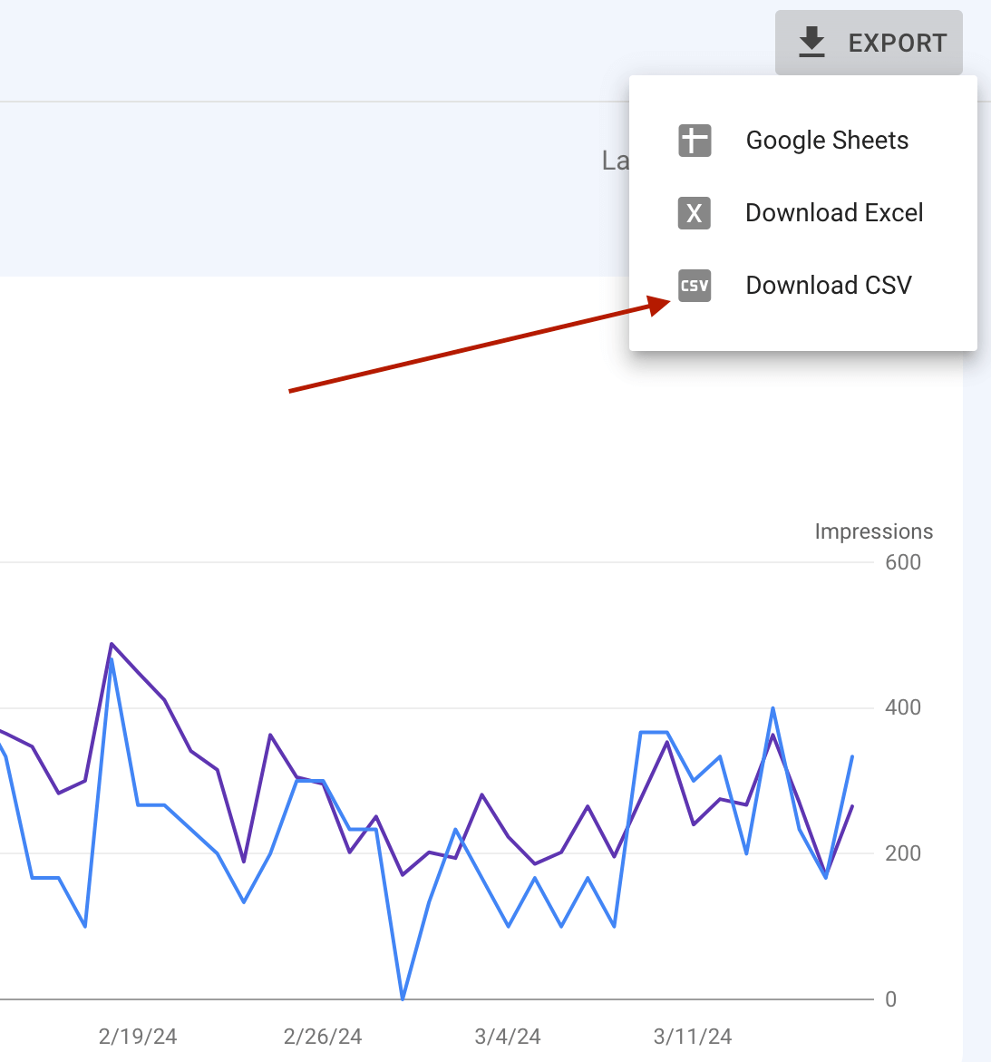 8 download CSV