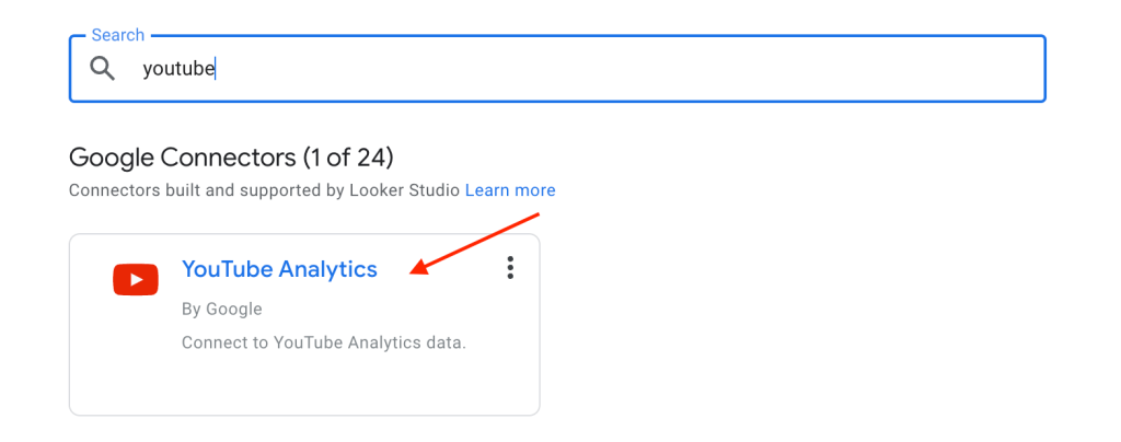 8 yt analytics connector