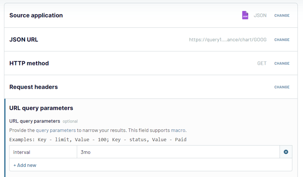 yahoo finance api request