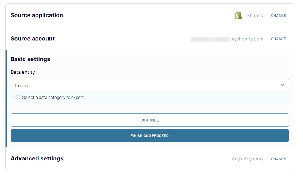 step1.shopify looker studio source