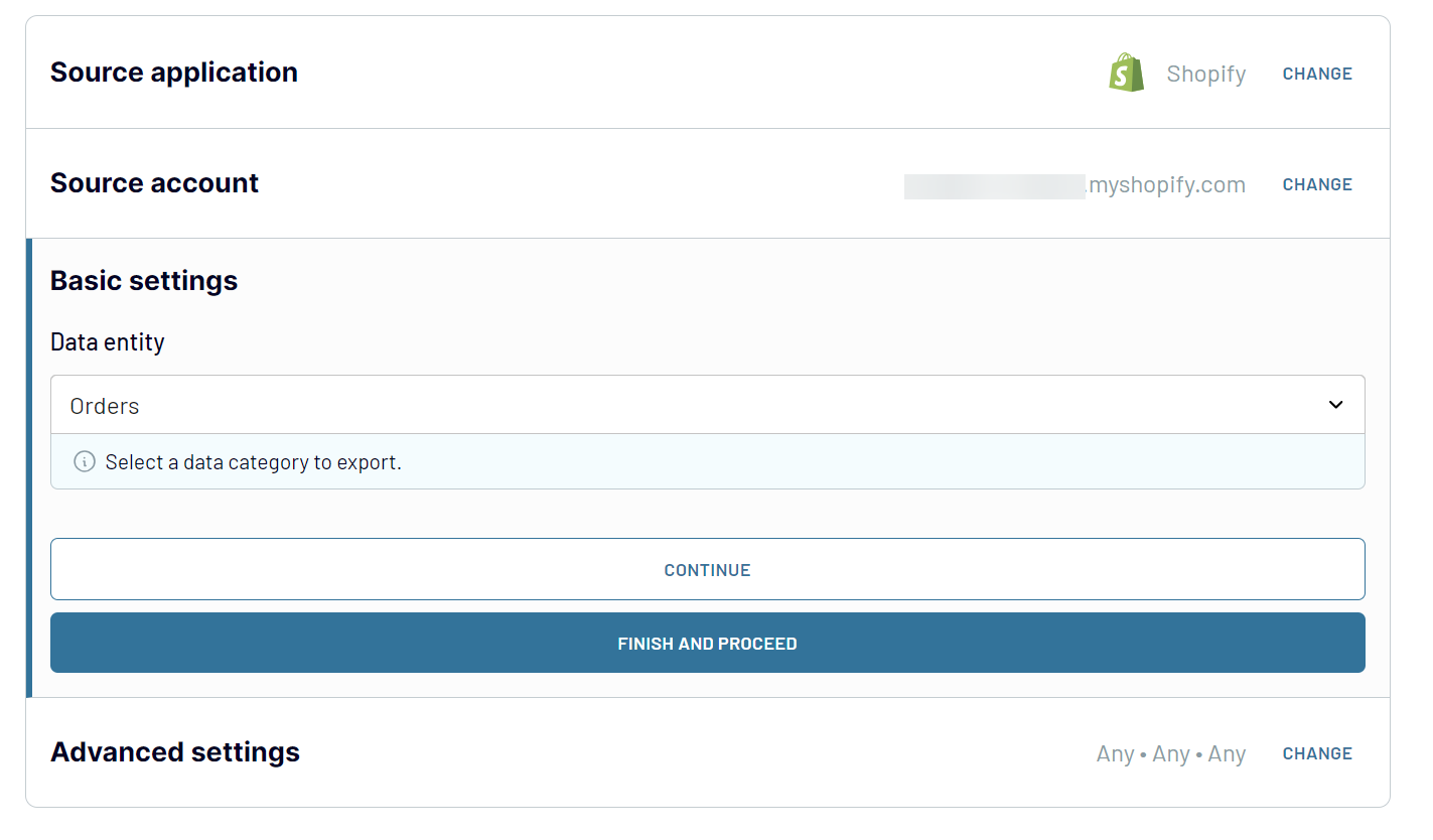 Paso 1. Fuente de Shopify Looker Studio