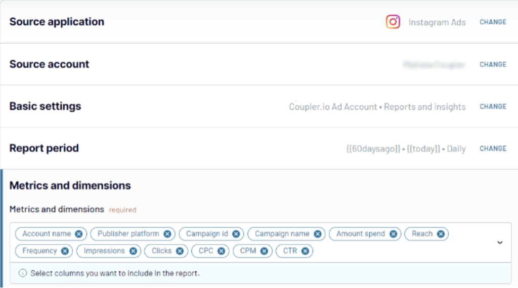 1 coupler instagram ads analytics data