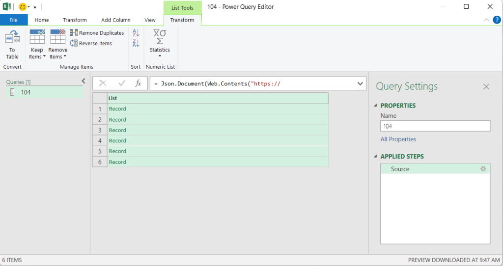 11.4. Data exported from Jira API into Excel using Power Query