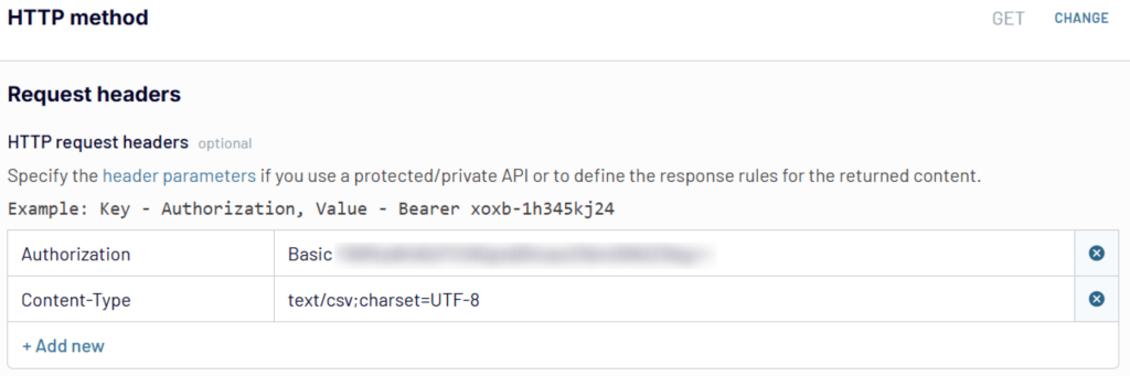 12.2. Inserting HTTP request headers to export data from Jira Server with Coupler.io