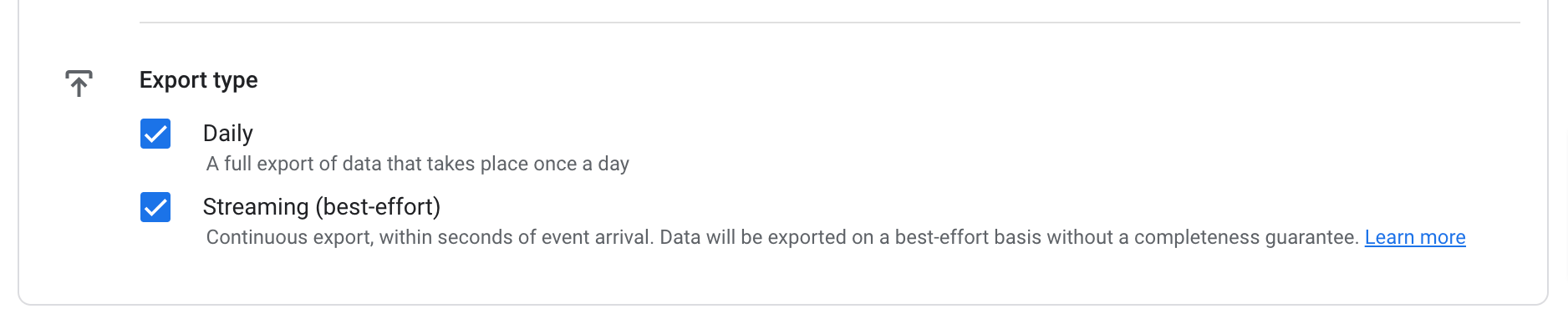 Tipo de exportação
