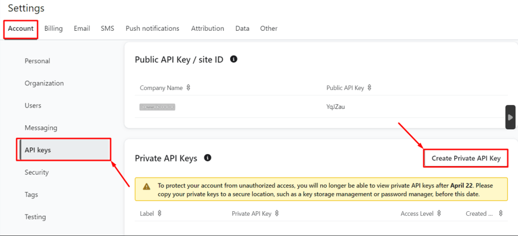 2 click on api keys option 1