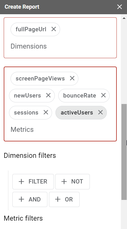 2.4ga4 reports builder create new report parameters 2