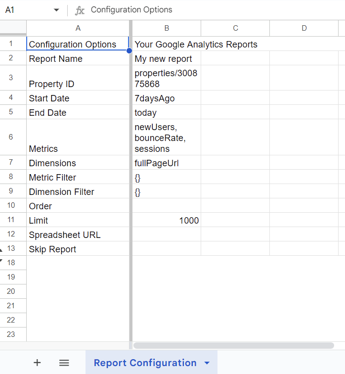 2.5ga4 reports builder create new report result