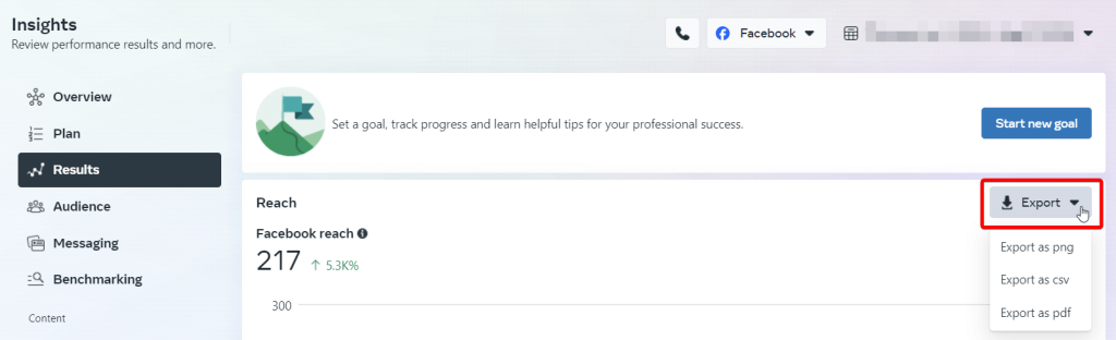 3.1. facebook page insights export