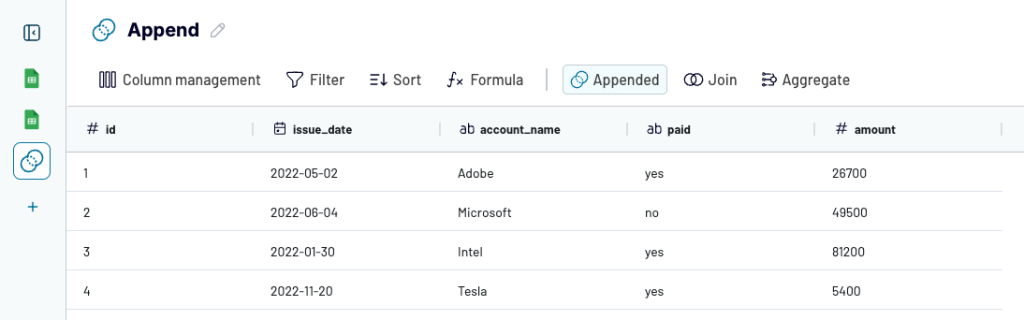 Step four to append data with Coupler.io for google importrange tutorial