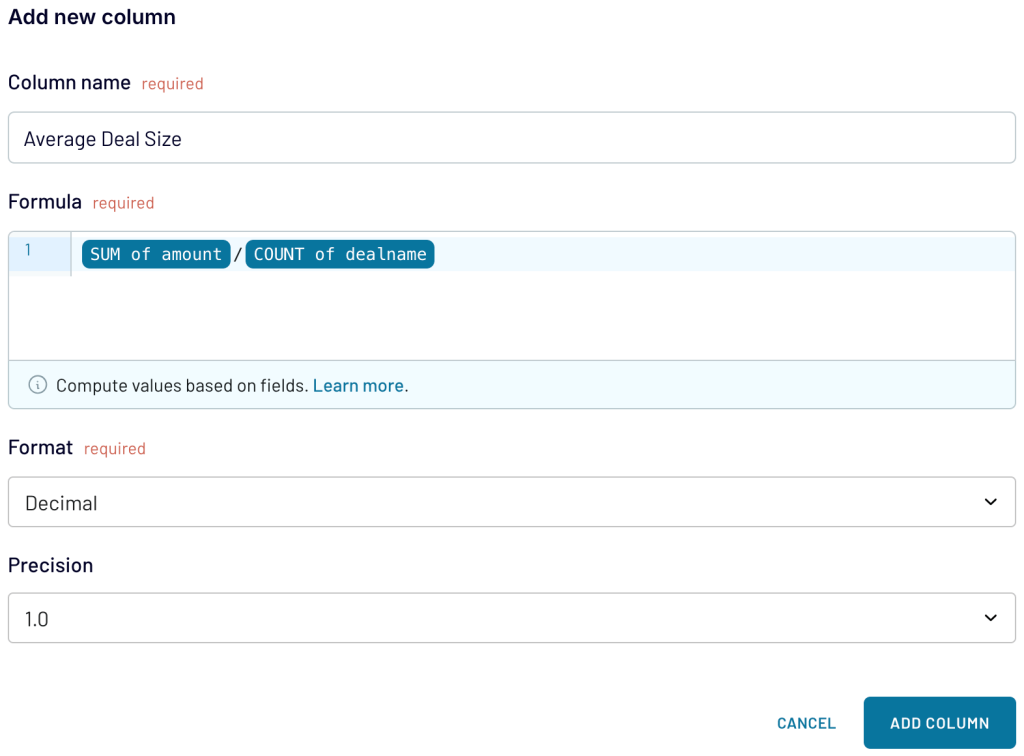 4. Calculating the average deal size based on HubSpot data using Coupler.io