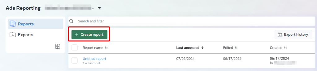 4.facebook ads manager create report