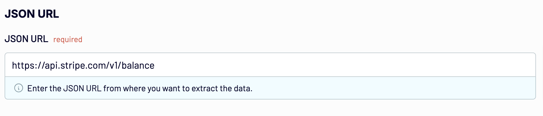 5. Specifying Stripe JSON URL with Coupler.io