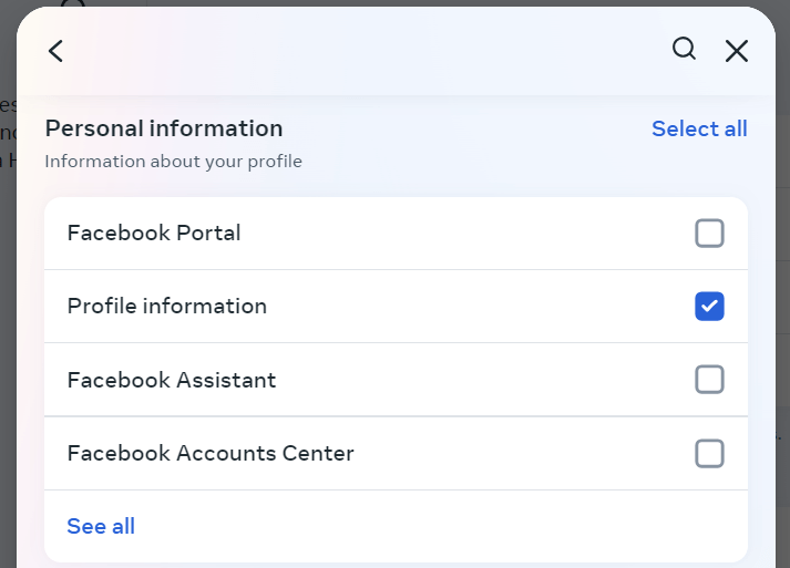 5.2.4 facebook personal data profile data
