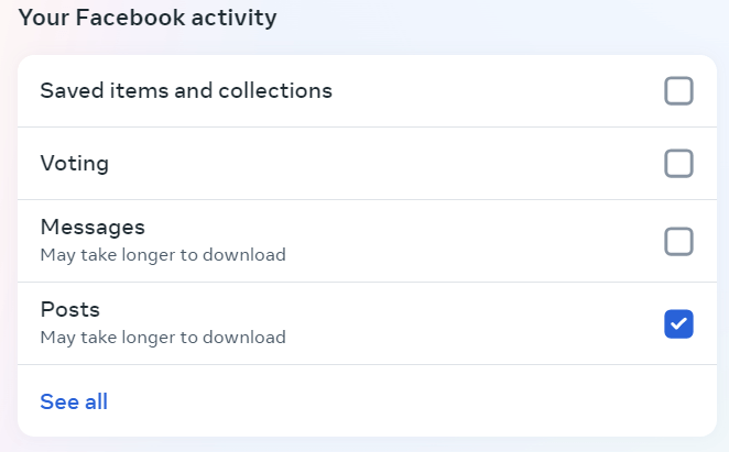 5.2.8 facebook personal data photos posts