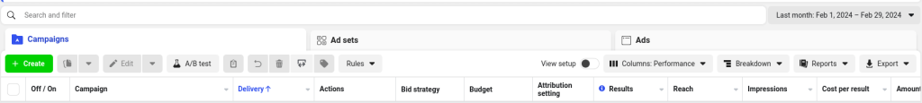 5.Facebook ads report