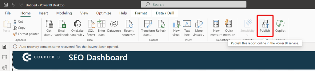 6.1publish power bi report online