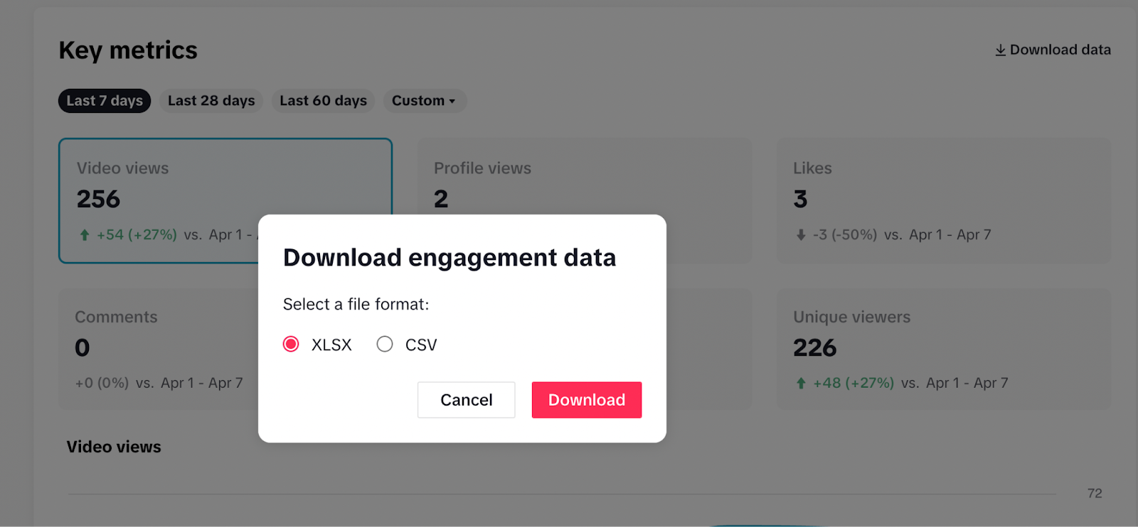 download do tiktok analytics