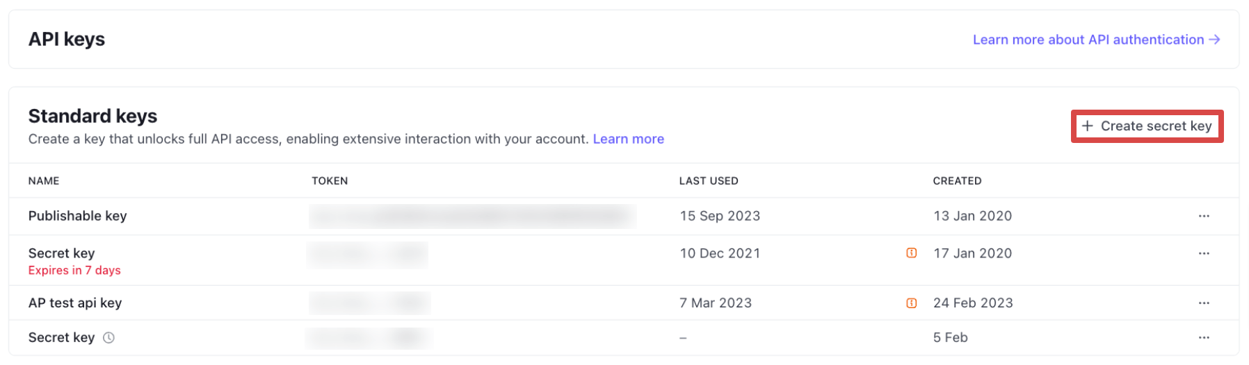 7. Creating a secret key in Stripe