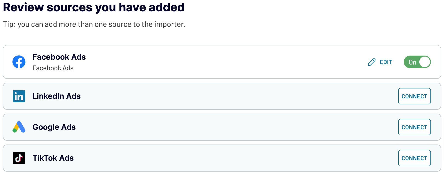 8.1 review sources you have added