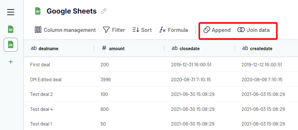 combine sheets in Google Sheets coupler append/join