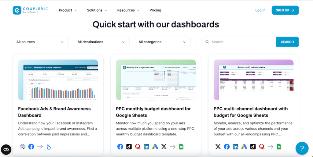marketing dashboards