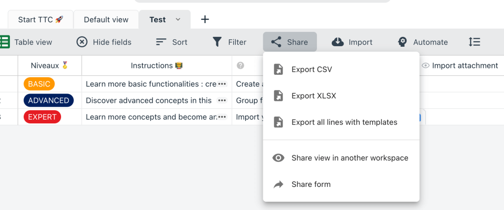 1.Export TimeTonic CSV or XLSX files manually