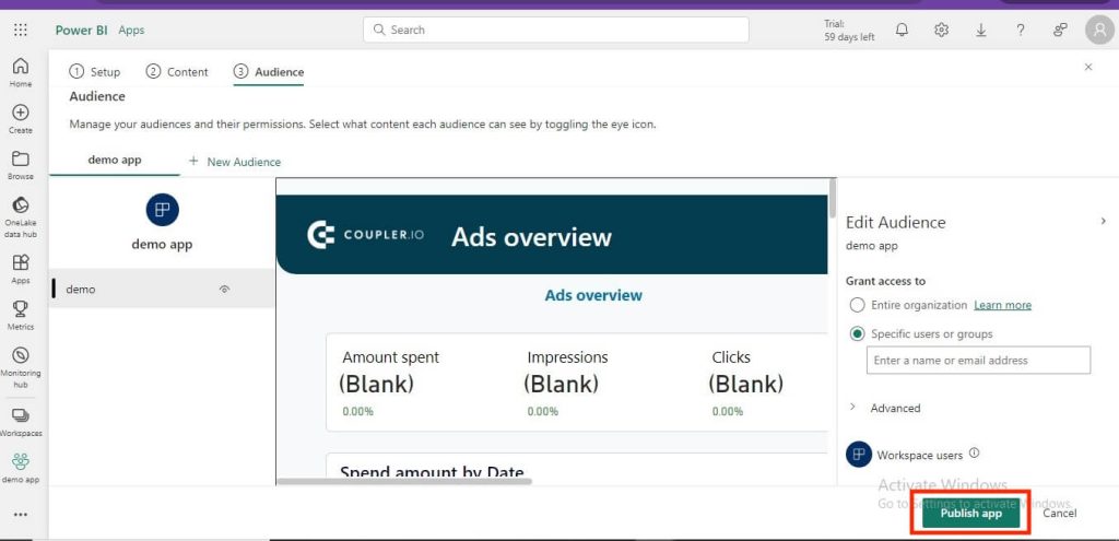 16 publish app