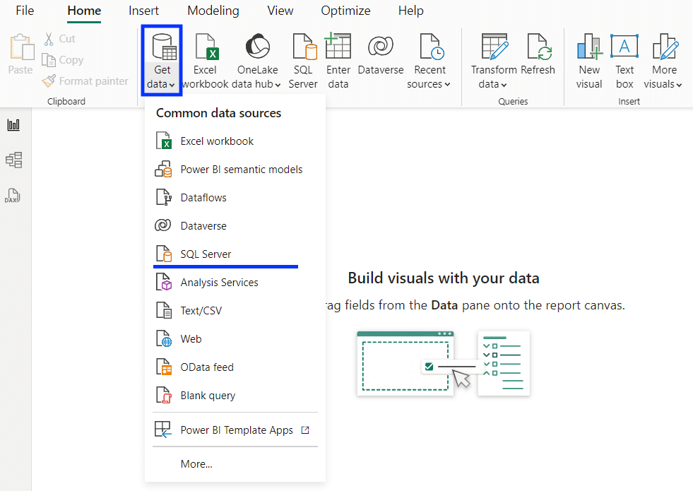2 get data in power bi