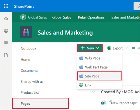 22 sharepoint page