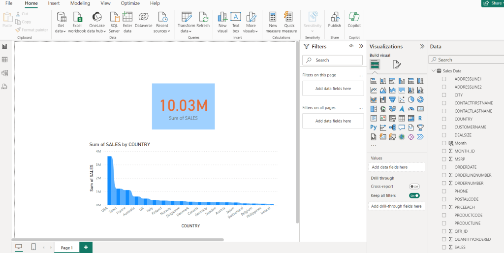 3 create report in power bi 1