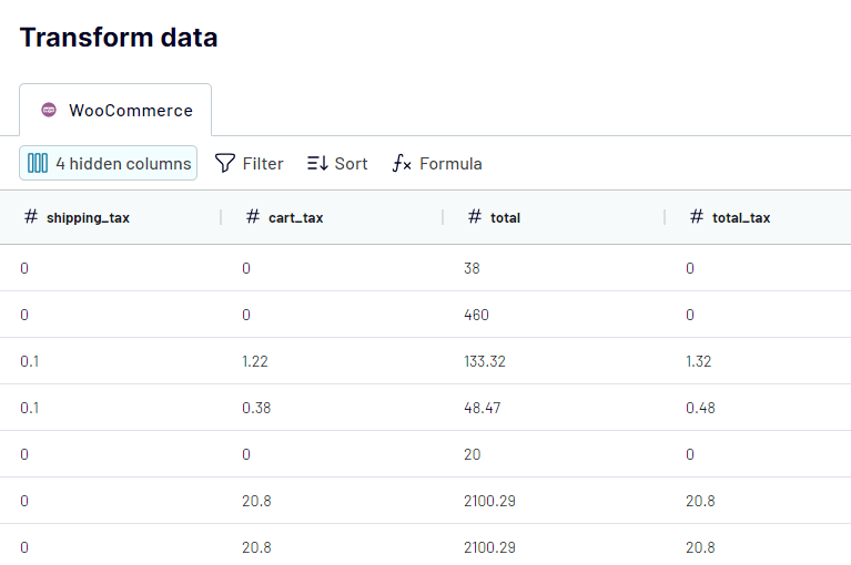 3 transform data