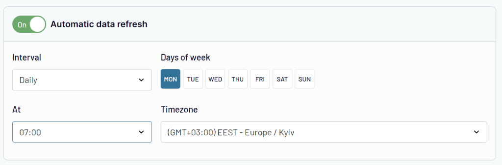 4.salesforce backup schedule weekly