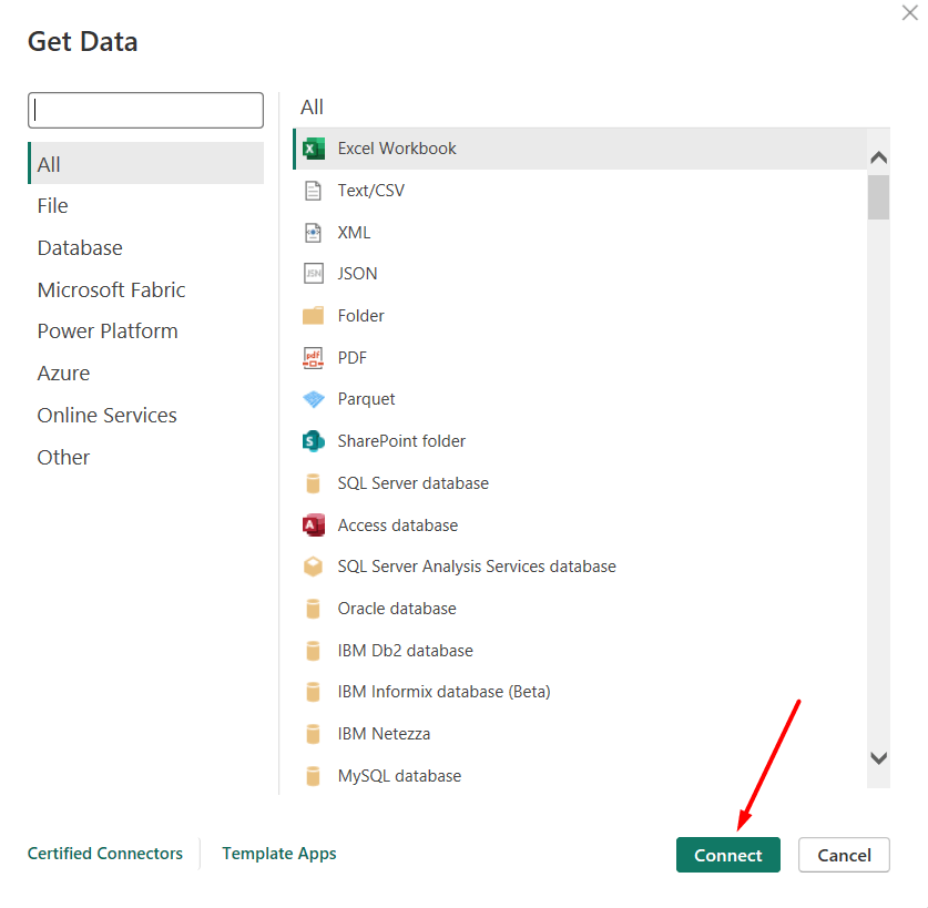 1. connect data source