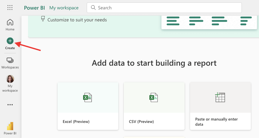 Chargement des données en ligne PowerBI